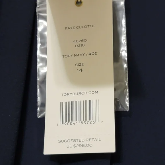 Tory Burch Faye Culottes Tory Blue Skirt Pants